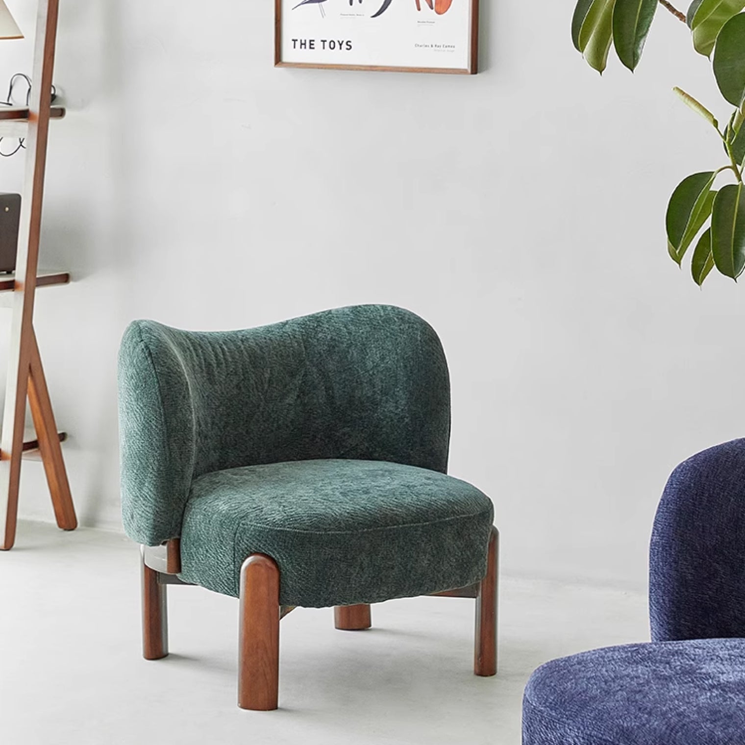 Simon Lounge Chair, Dark Green
