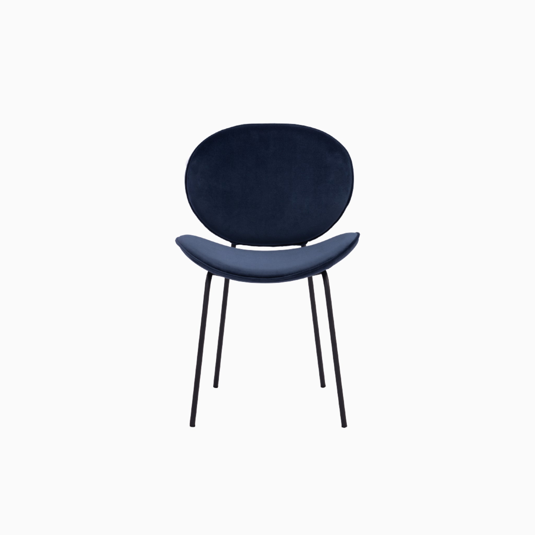 Lumo Grey Dining Chair with Black Leg (Set of 2)