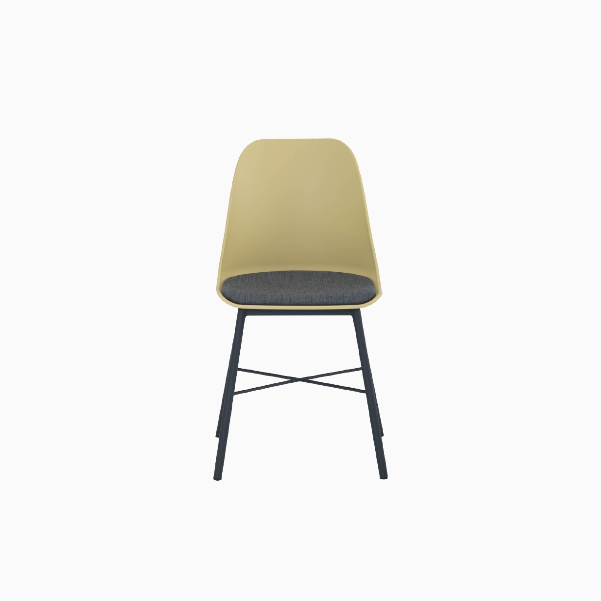 Lumo Yellow Dining Chair with Black Leg (Set of 2)