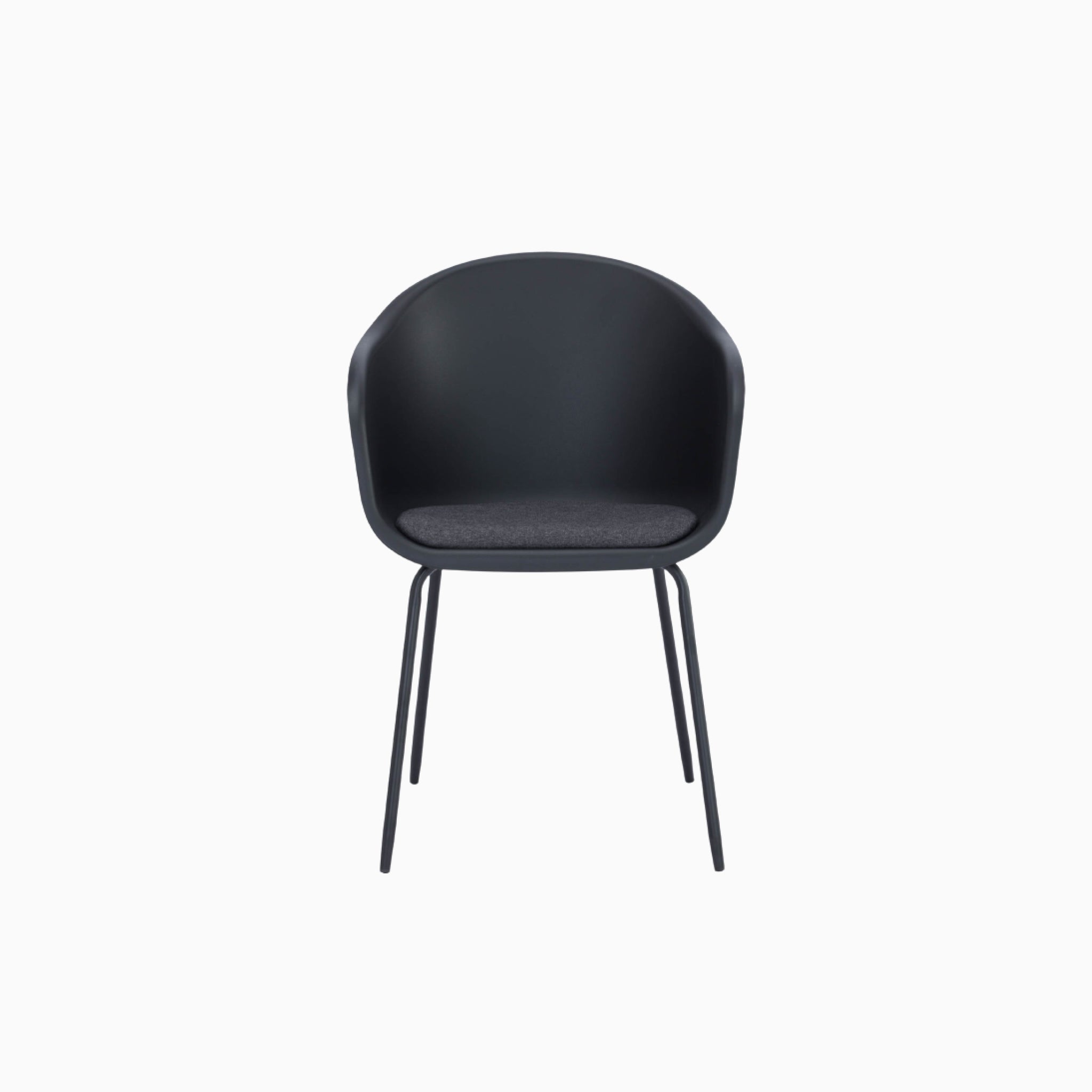 Lumo Black Dining Chair with Black Leg (Set of 2)