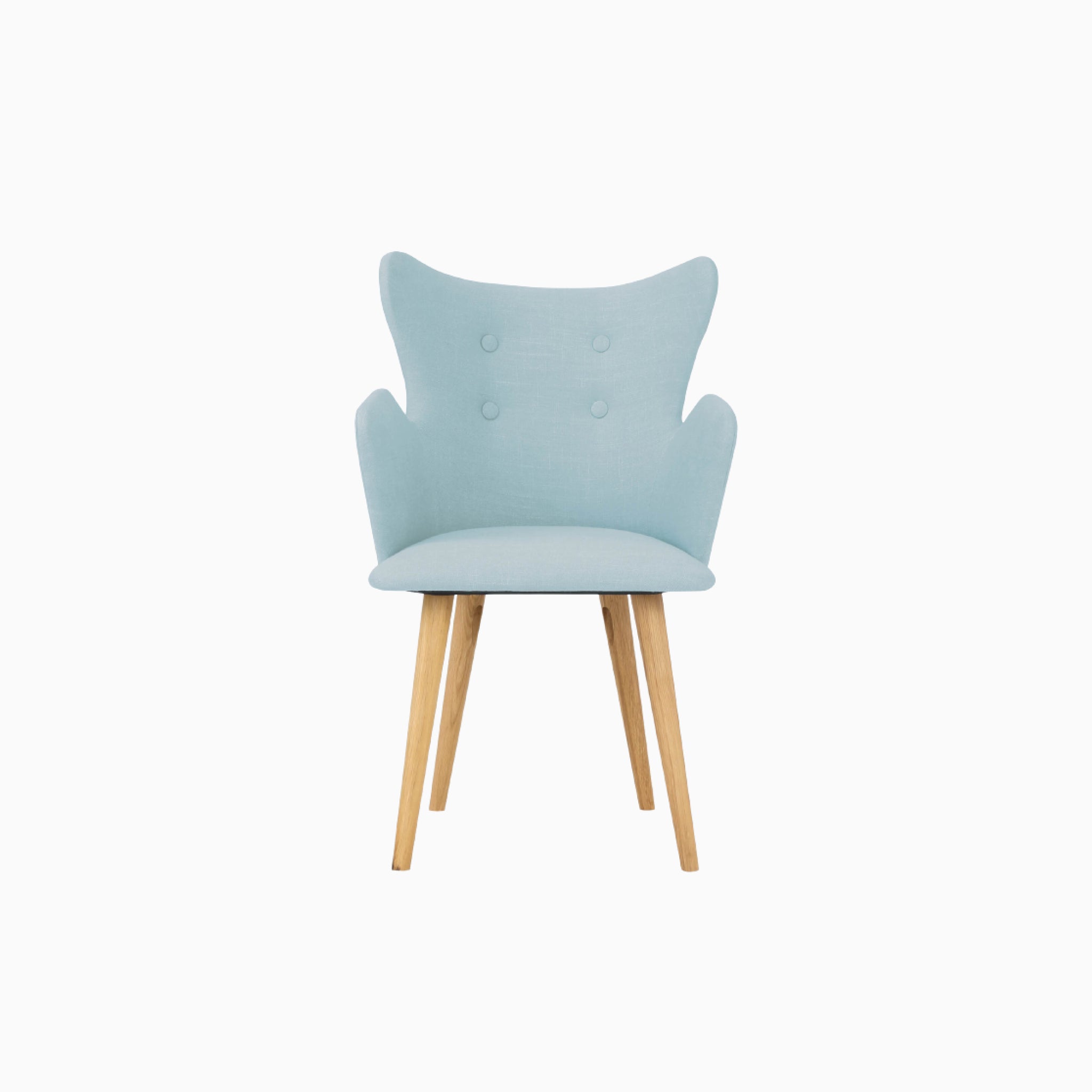 Lumo Aquamarine Dining Chair with Oak Leg (Set of 2)