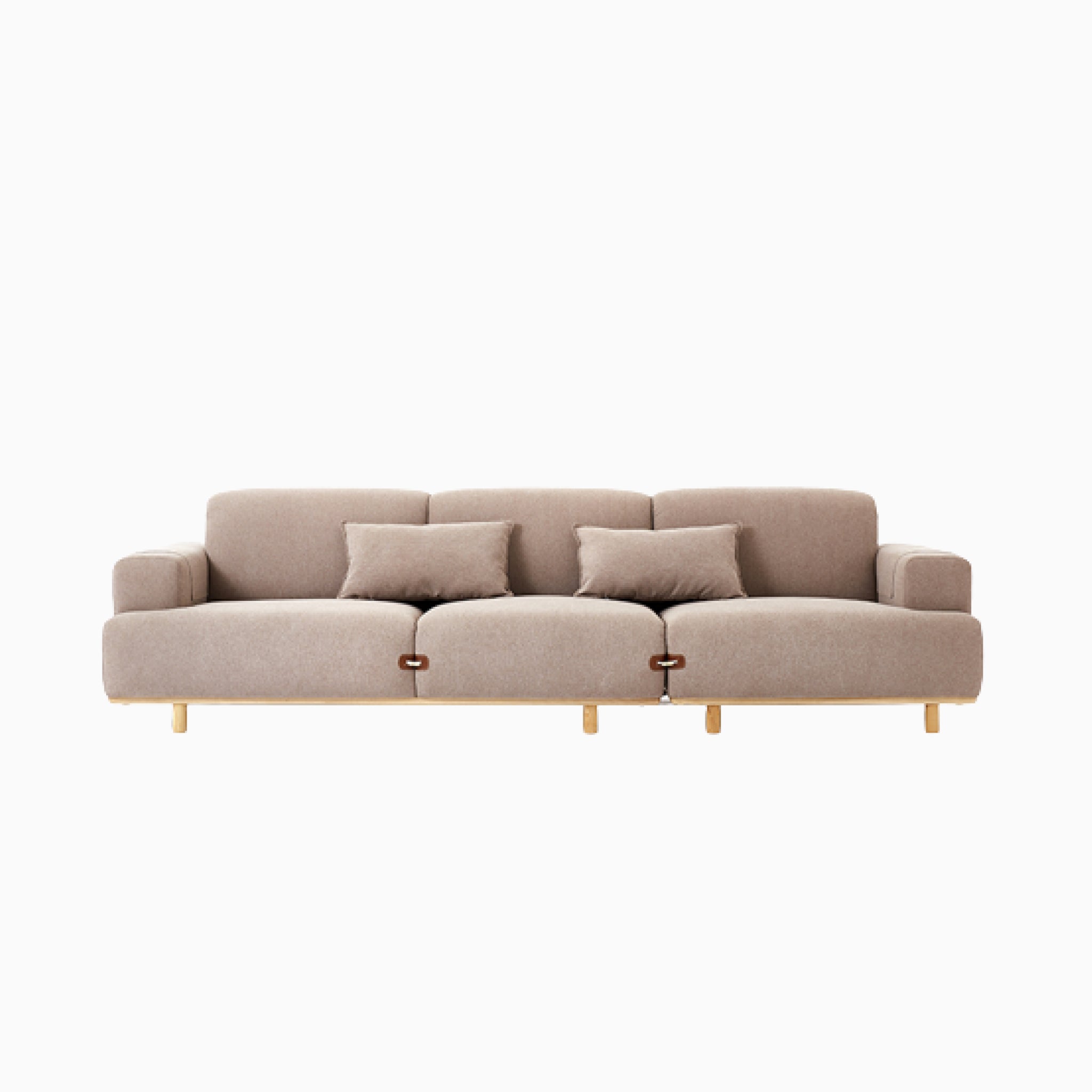 Adeline Three Seater Sofa, Linen, Beige