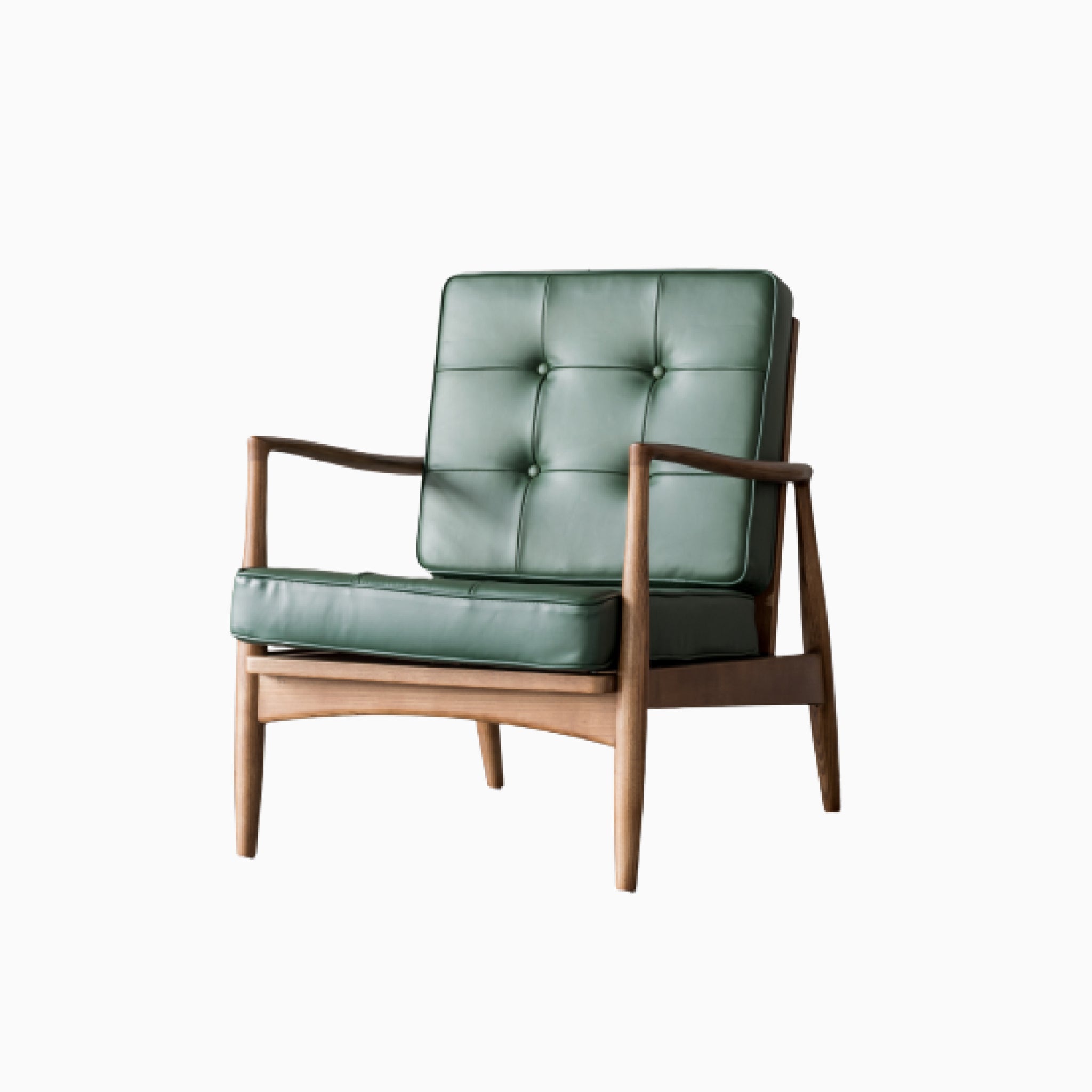 Adeline Armchair, Green, Faux Leather