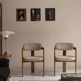Holmen Dining Chair, Caramel with Brown Frame