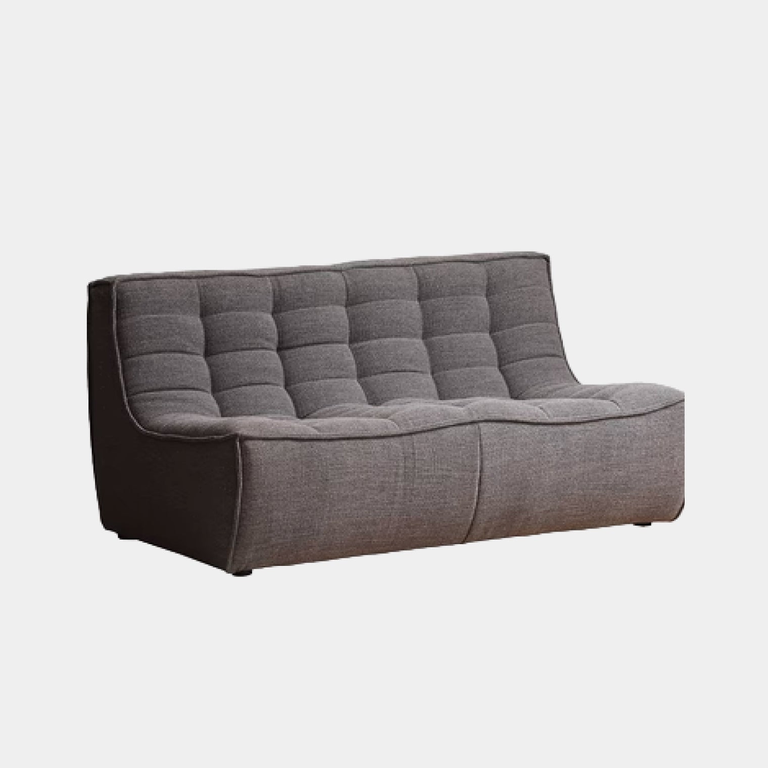 Amber Armless Medium Corner Sofa, Grey