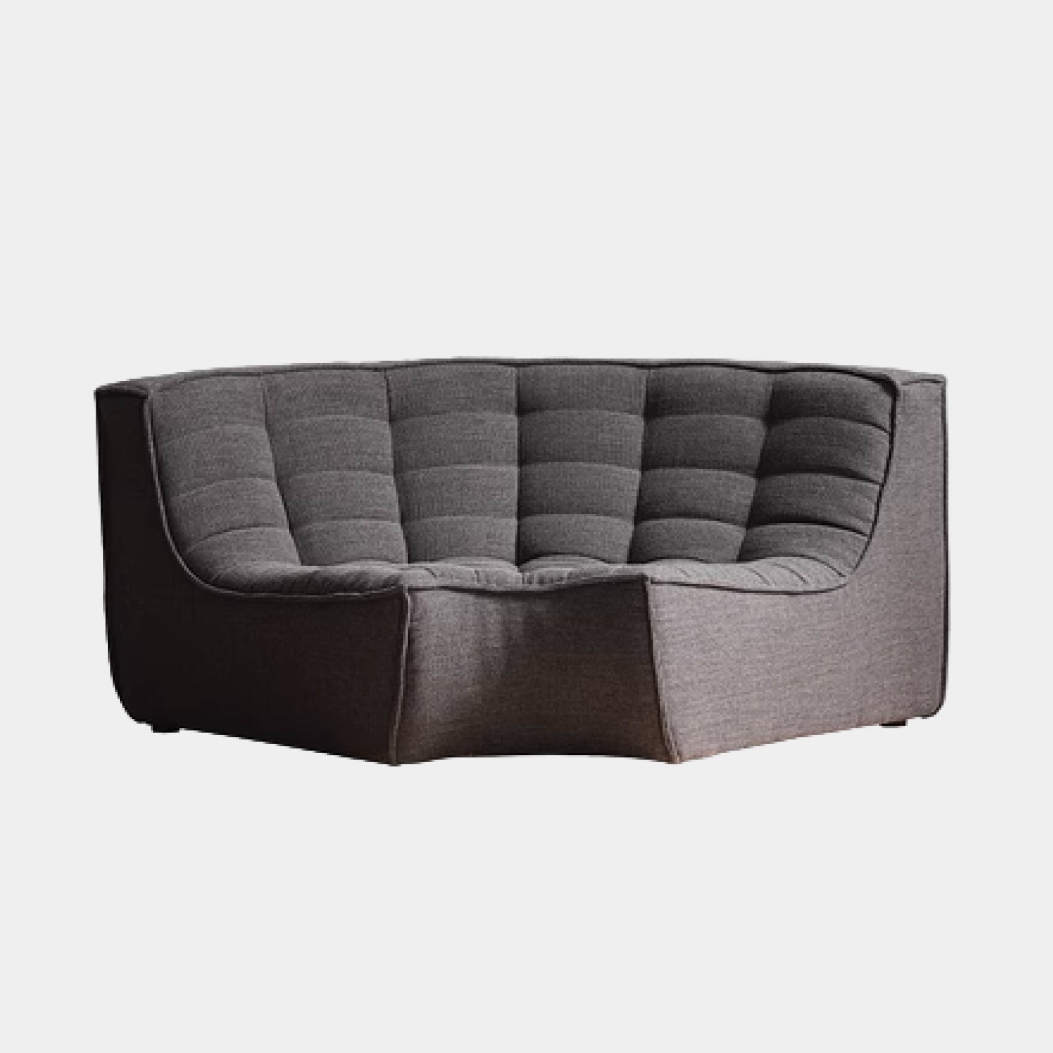 Amber Armless Large Corner Sofa, Grey