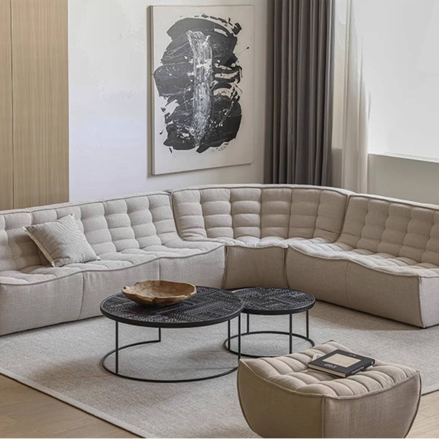 Amber Armless Medium Corner Sofa