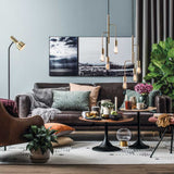 Nord Round Coffee Table with Walnut Veneer