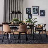 Nord Oak Dining Table with Black leg