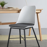 Lumo White Dining Chair with Black Leg (Set of 2)