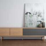 Lumo 2M Oak with Gunmetal Grey TV Console