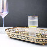 Mirror & Gold Edge Table Decor Display Tray