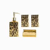 Luxe Gold & Silver Bathroom Utilities Set