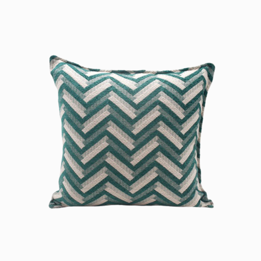 Trevino Cross Green Throw Pillows