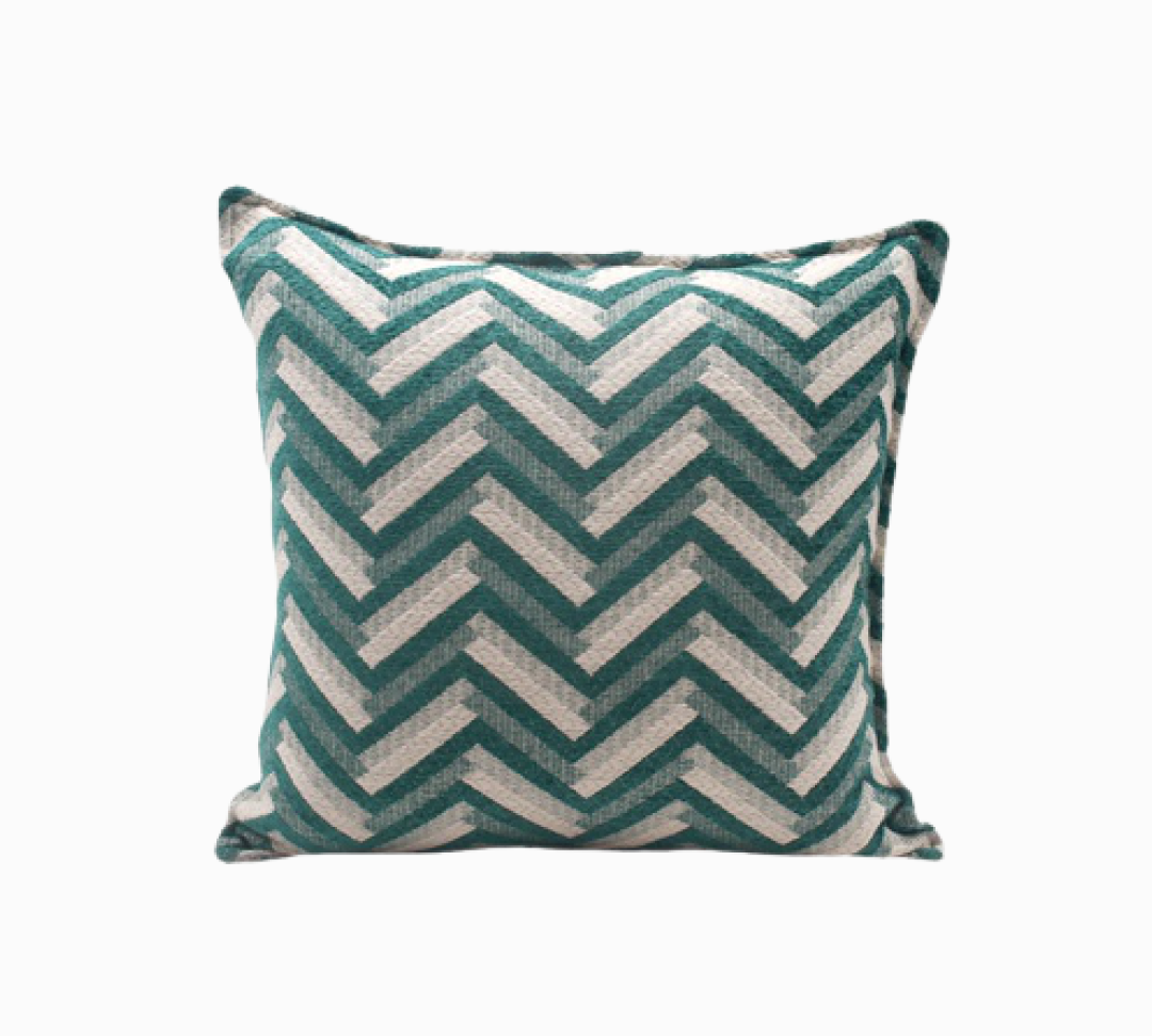 Trevino Cross Green Throw Pillows