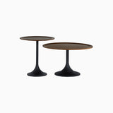 Nord Round Coffee Table with Walnut Veneer