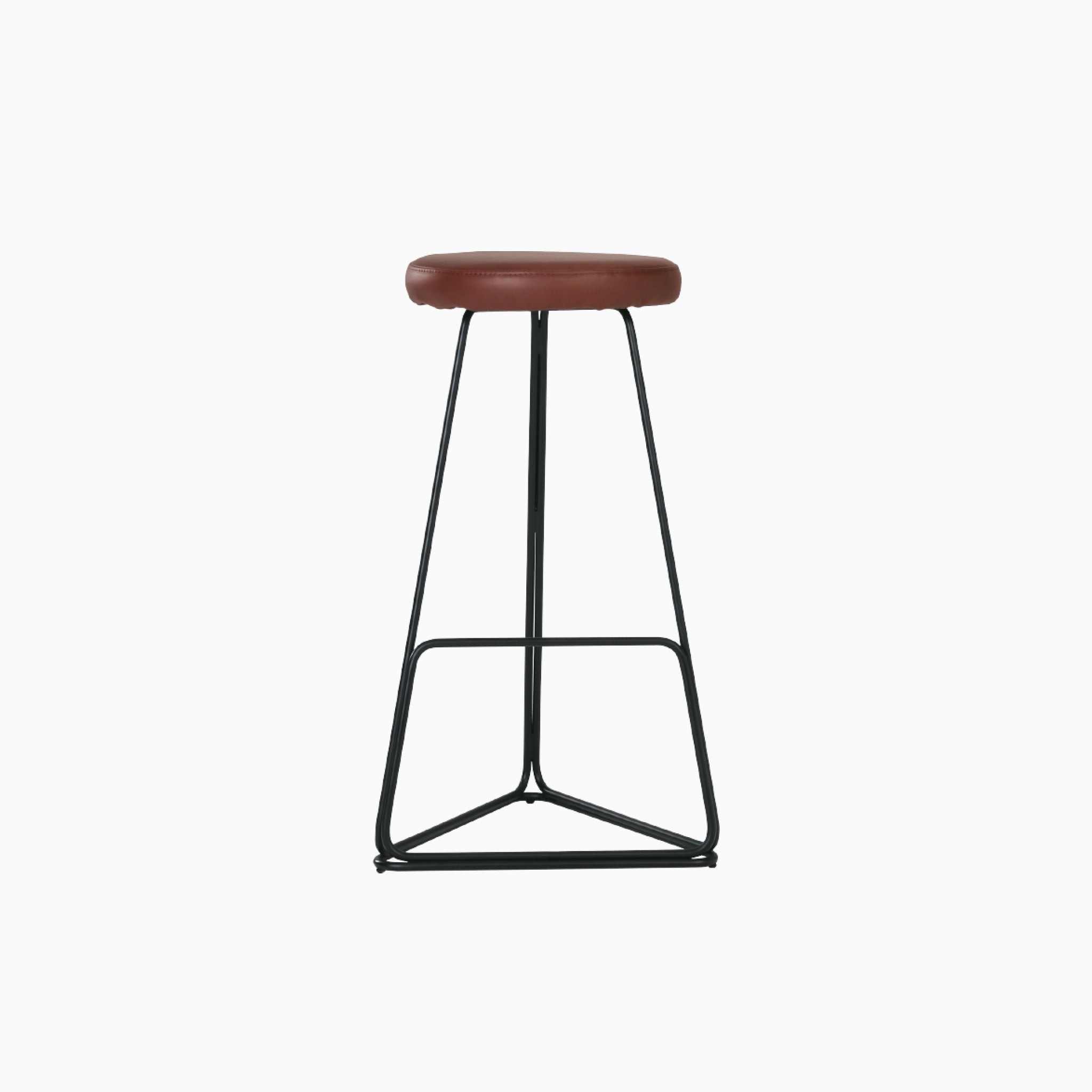Nord Brown Aniline Leather Bar Stools