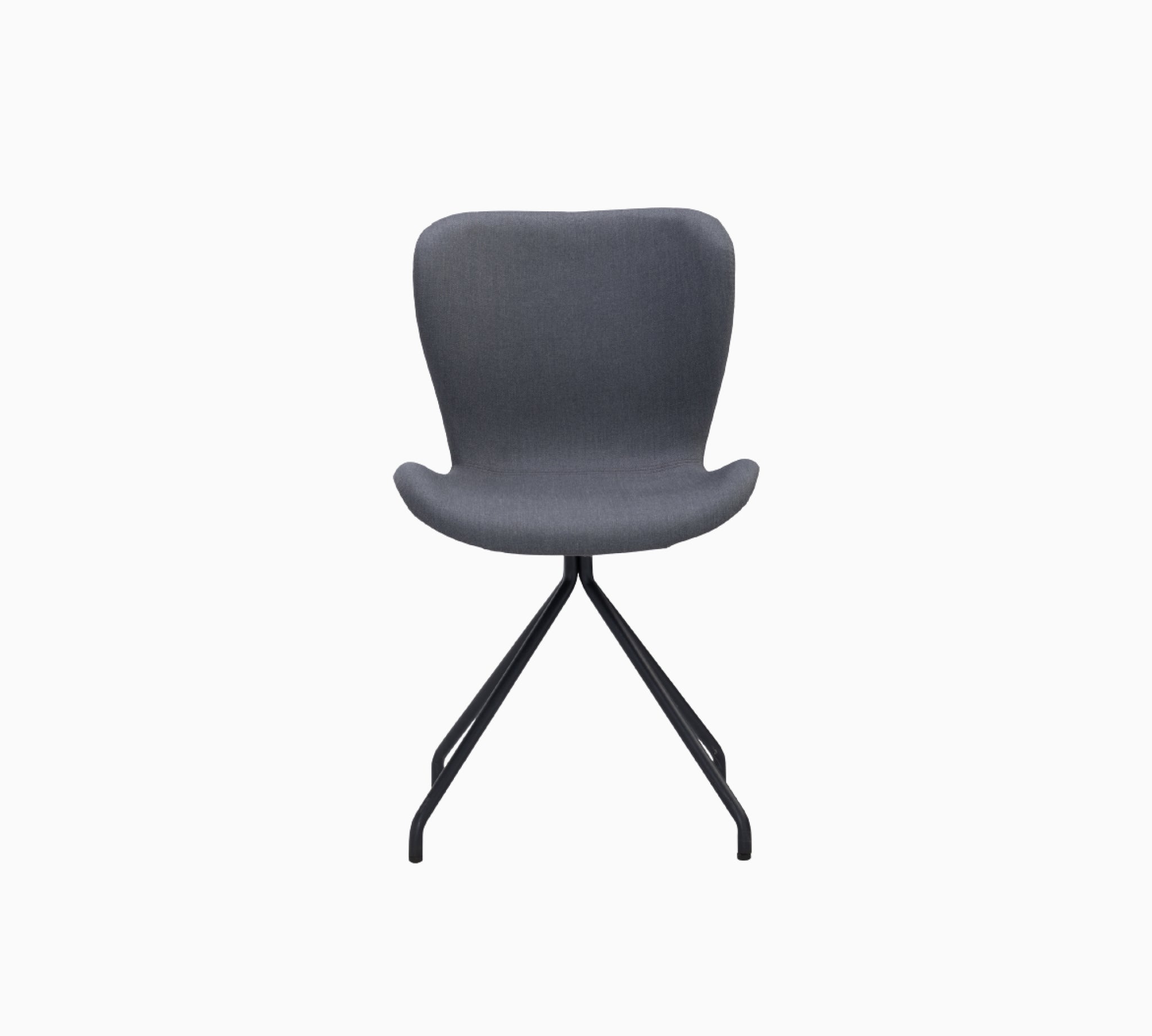 Lumo Grey Dining Chair with Black Leg