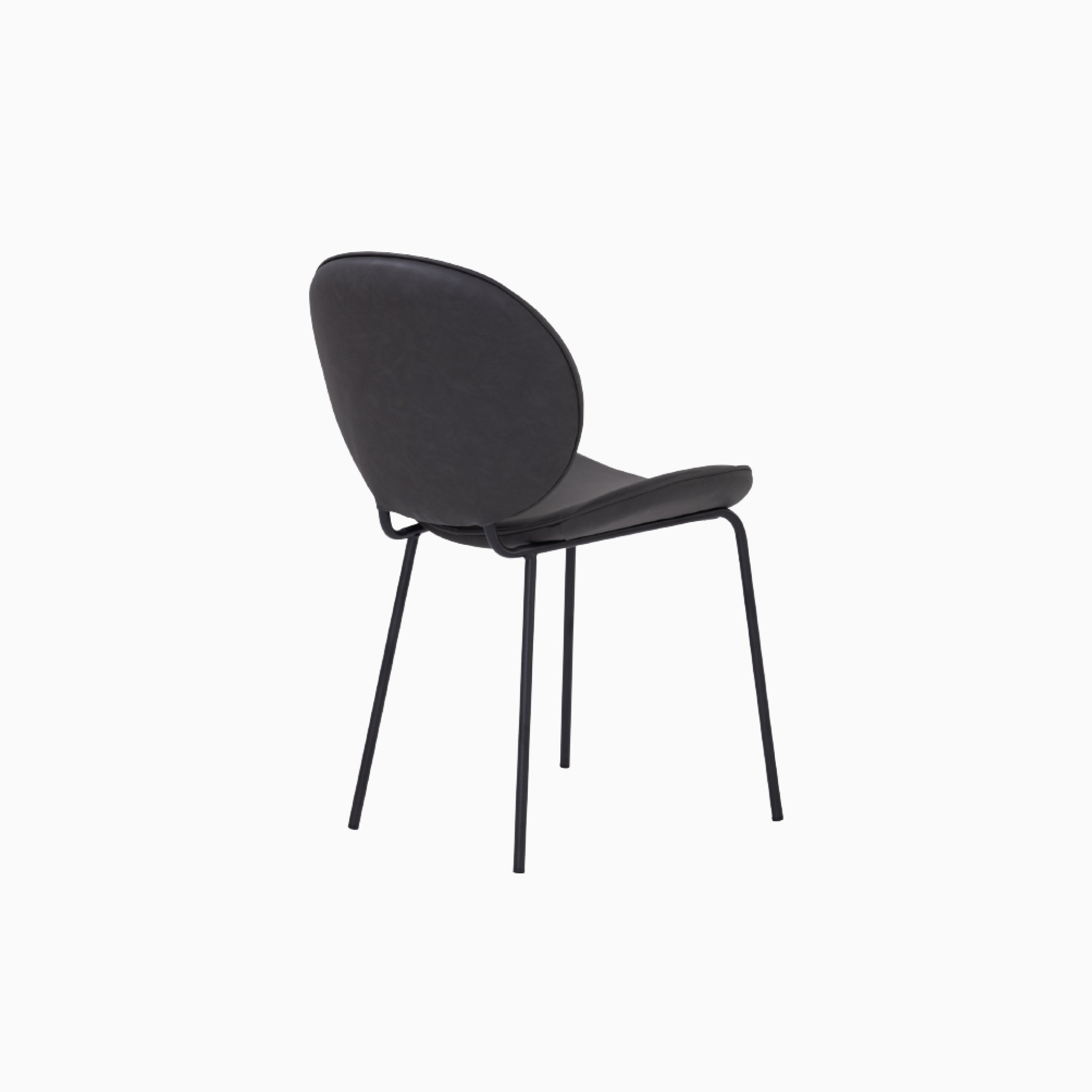 Lumo Grey Dining Chair with Black Leg (Set of 2)
