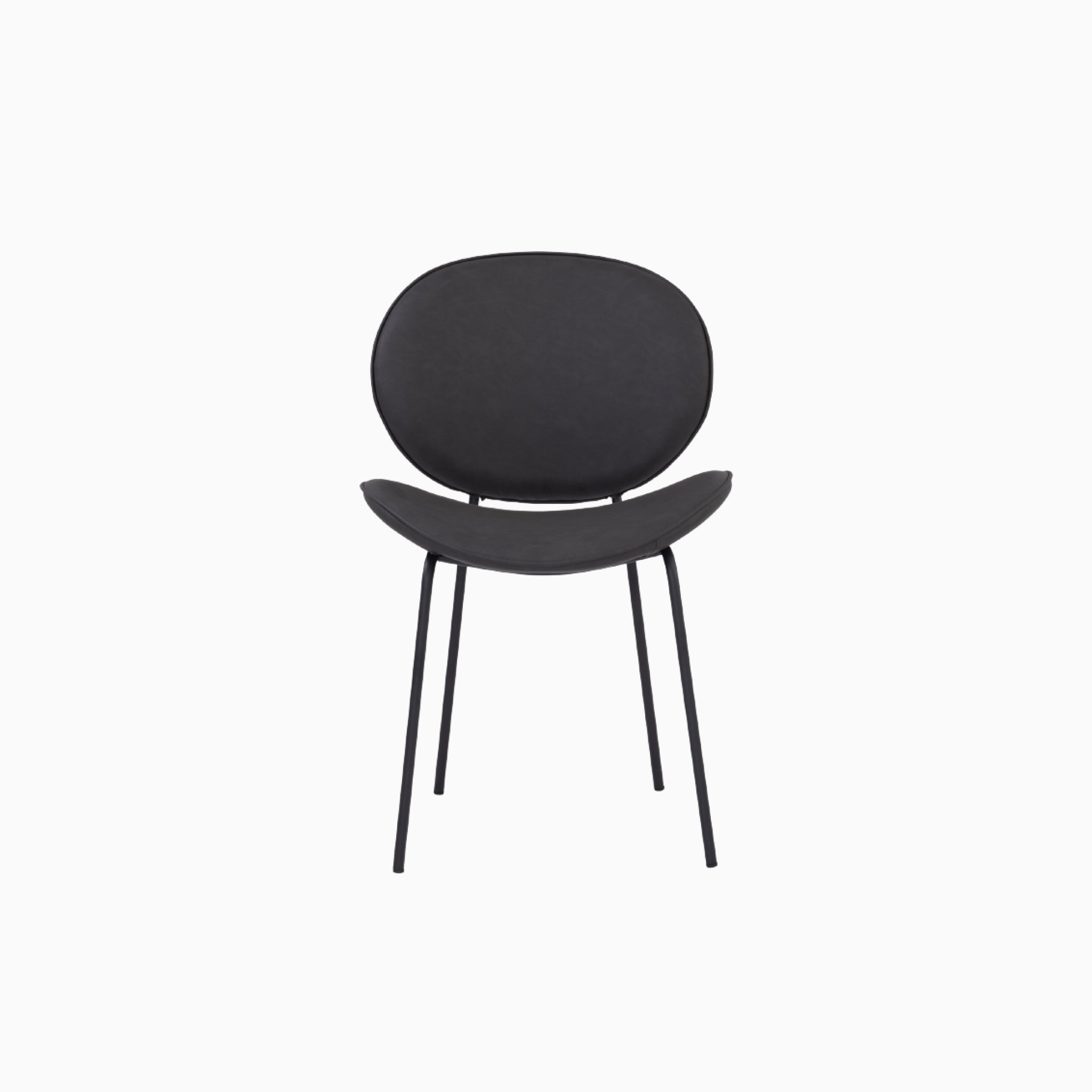 Lumo Navy Dining Chair with Black Leg (Set of 2)