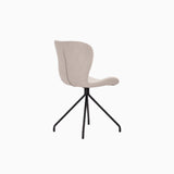 Lumo Sand Dining Chair with Black Leg