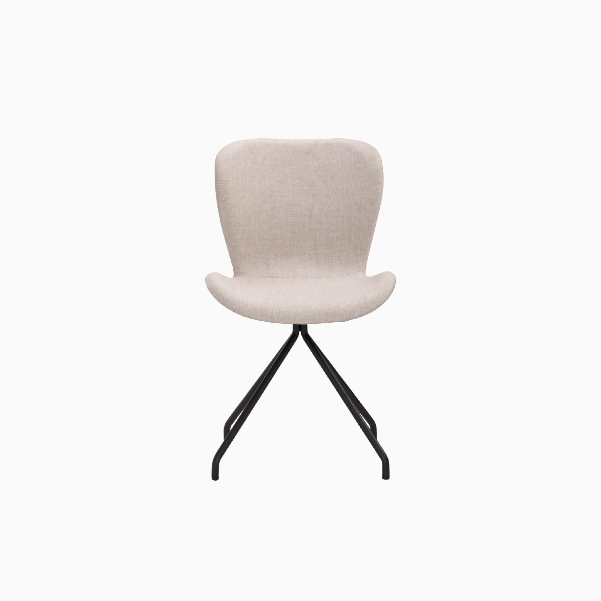 Lumo Sand Dining Chair with Black Leg