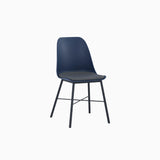 Lumo White Dining Chair with Black Leg (Set of 2)