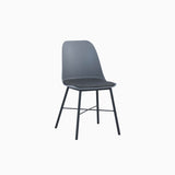 Lumo White Dining Chair with Black Leg (Set of 2)