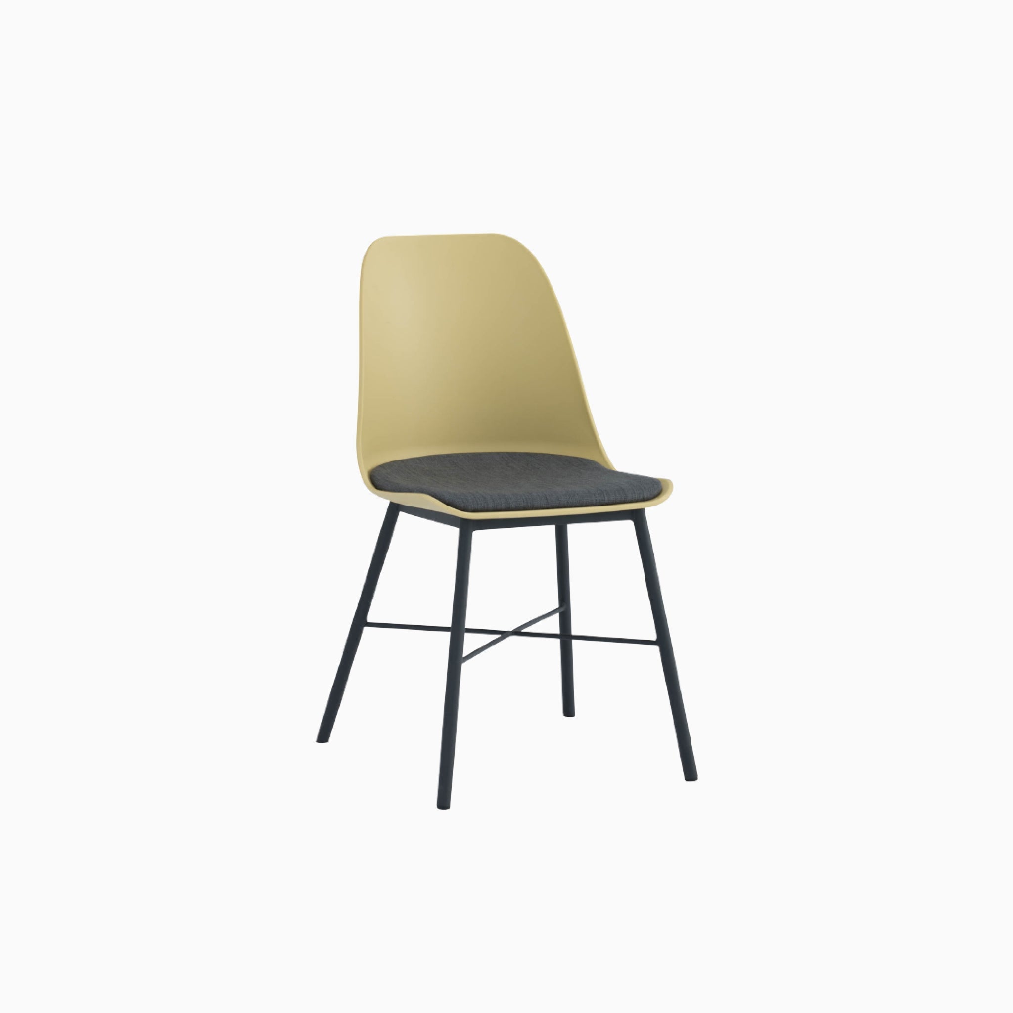 Lumo Yellow Dining Chair with Black Leg (Set of 2)