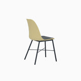 Lumo White Dining Chair with Black Leg (Set of 2)