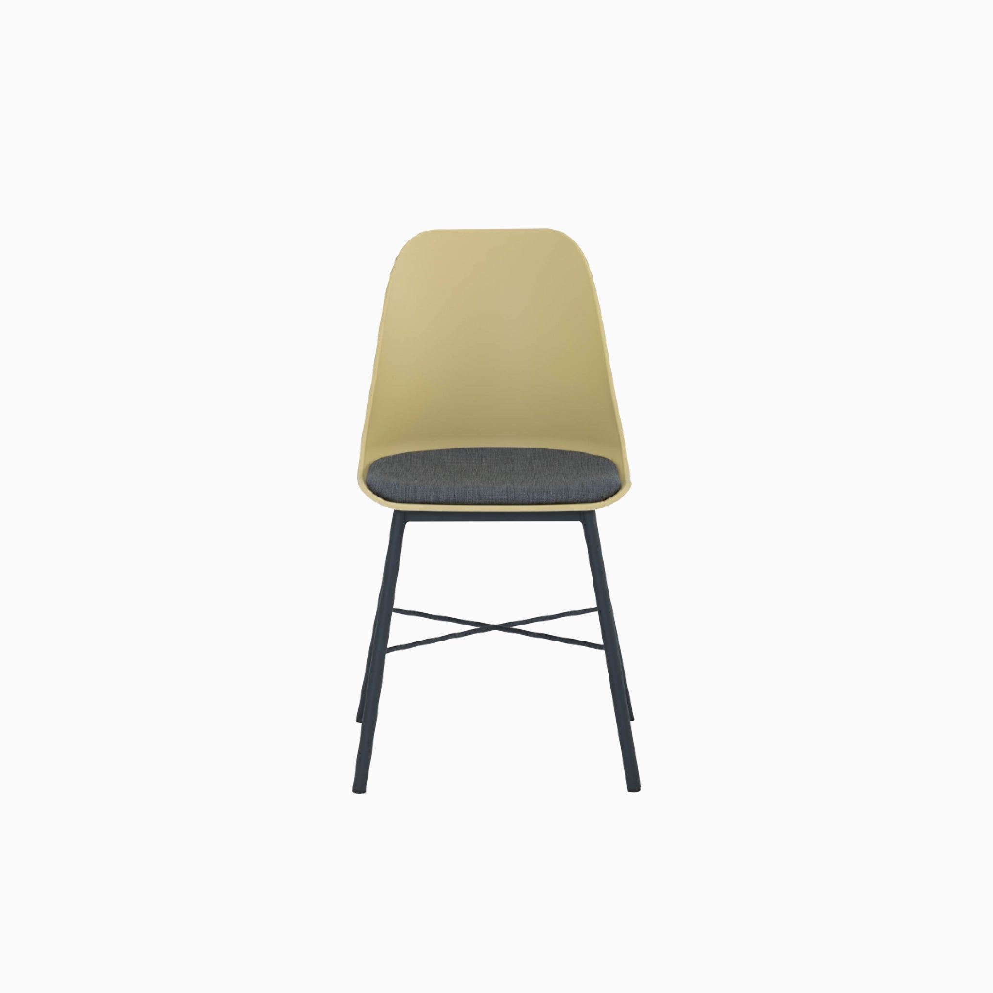 Lumo White Dining Chair with Black Leg (Set of 2)