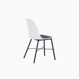 Lumo Grey Dining Chair with Black Leg (Set of 2)