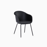Lumo White Dining Chair with Black Leg (Set of 2)