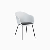 Lumo White Dining Chair with Black Leg (Set of 2)