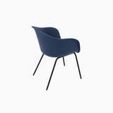 Lumo White Dining Chair with Black Leg (Set of 2)