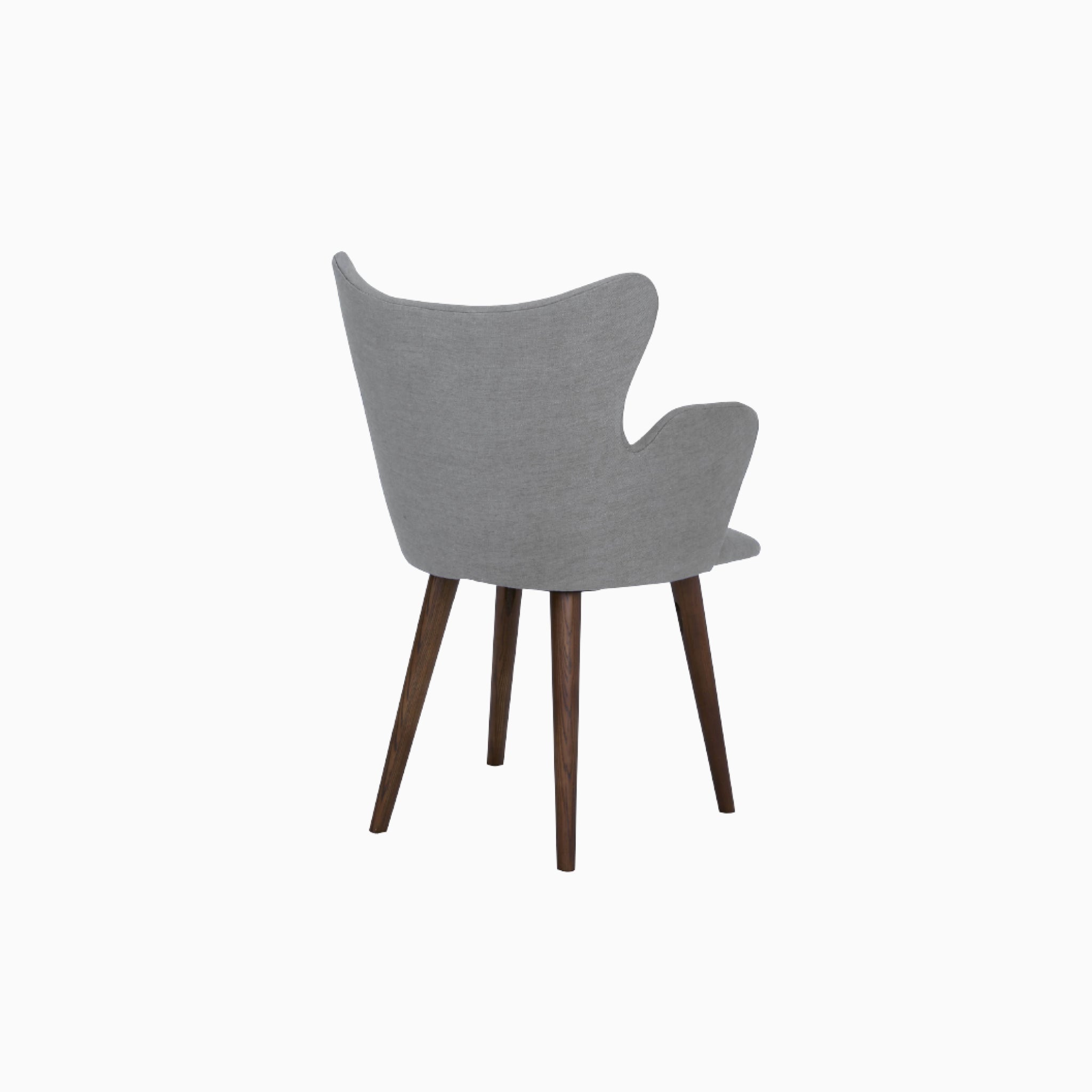 Lumo Grey Dining Chair with Cocoa Leg (Set of 2)