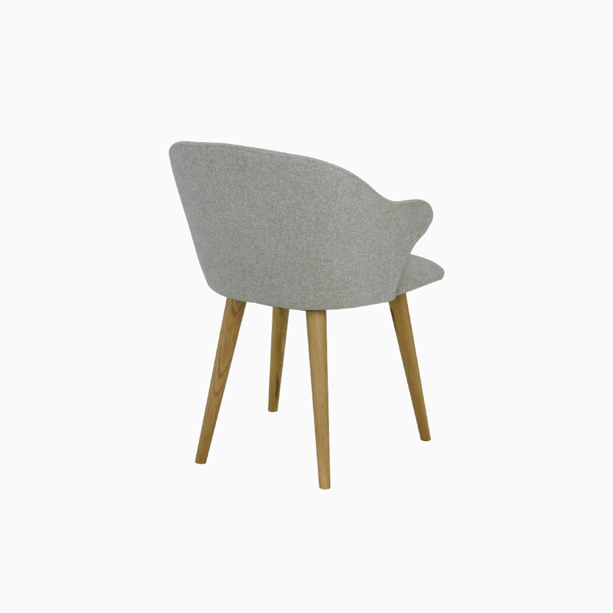 Lumo Grey Dining Chair with Oak Leg (Set of 2)
