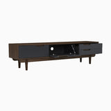 Lumo 1.8M Gunmetal Grey TV Console in Walnut