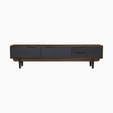 Lumo 1.8M Gunmetal Grey TV Console in Walnut