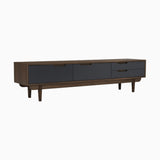 Lumo 1.8M Gunmetal Grey TV Console in Walnut