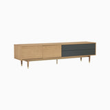 Lumo 2M Oak with Gunmetal Grey TV Console