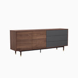 Lumo 2M Walnut 5 Doors Sideboard