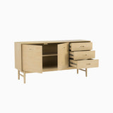 Lumo 1.6M Oak 5 Doors Sideboard