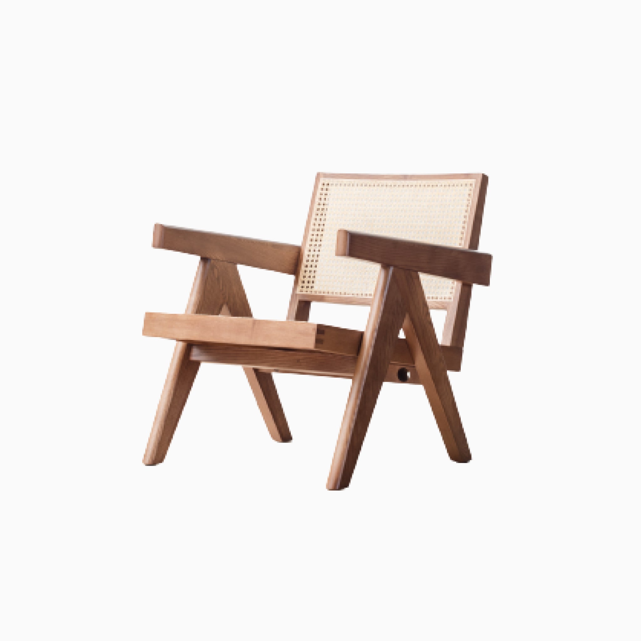 Adeline Armchair, Walnut, Rattan