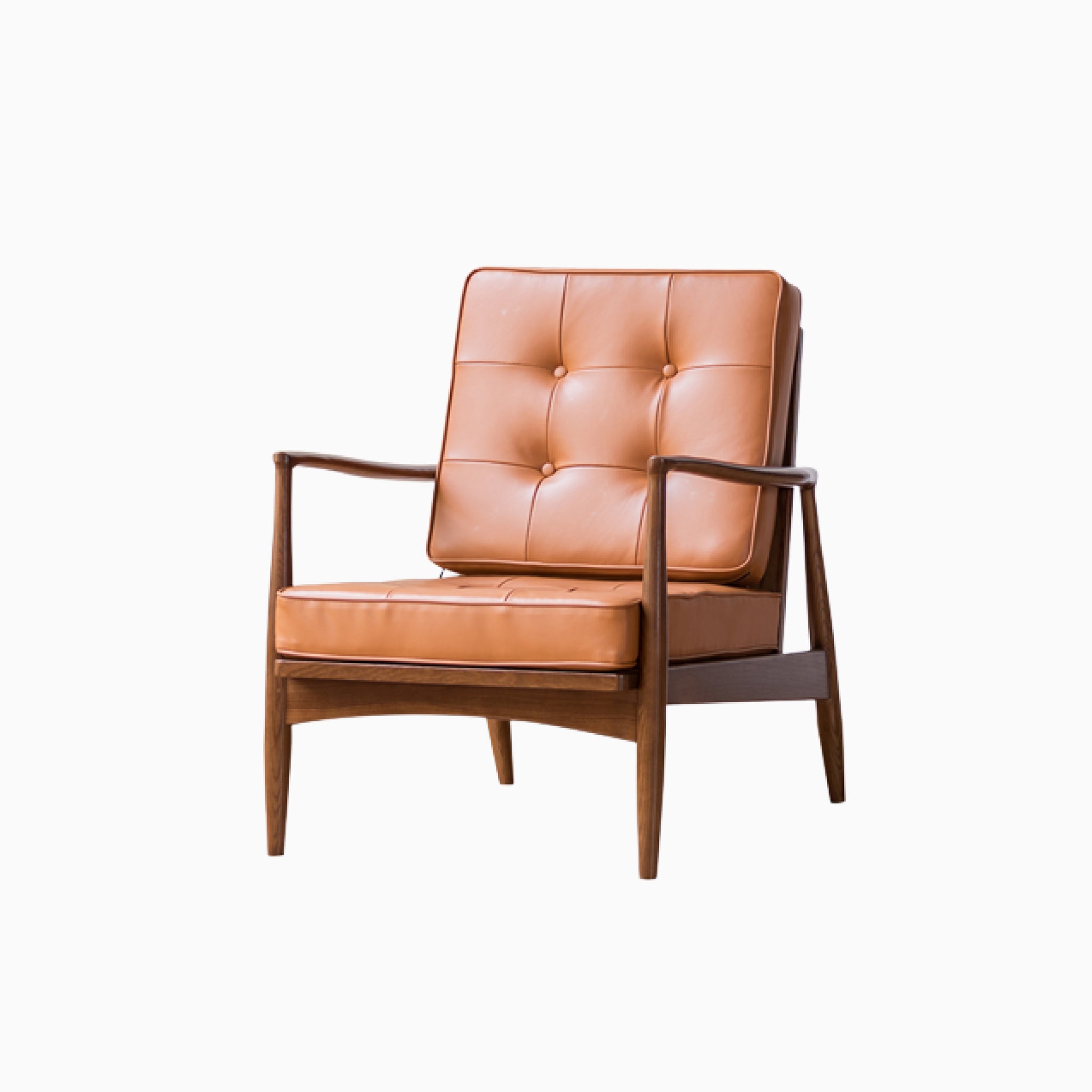 Adeline Armchair, Brown, Faux Leather