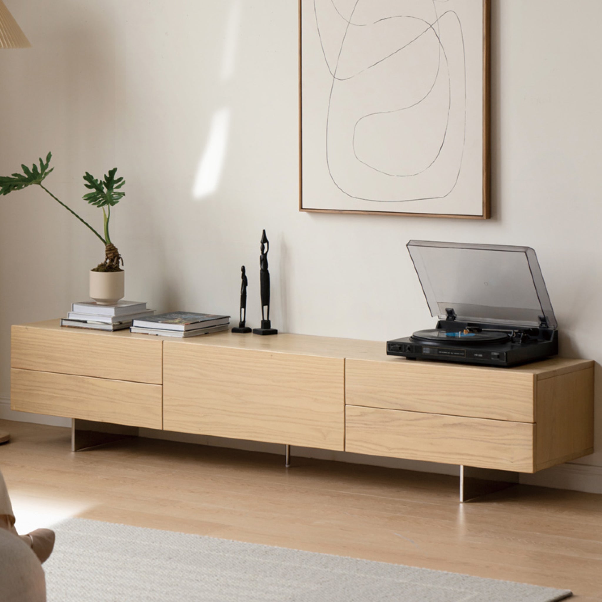 Otto TV Console, Oak