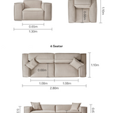 Willow 4 Seater Leather Sofas