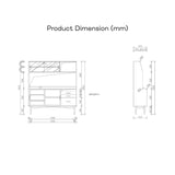 Tom Pine Wood Kitchen Storage Cabinet I