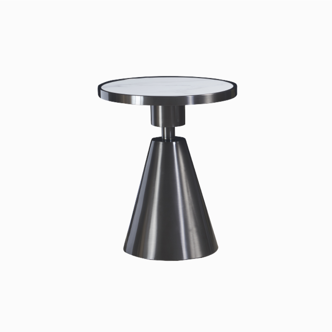 Aula Slate Surface Black Side Table