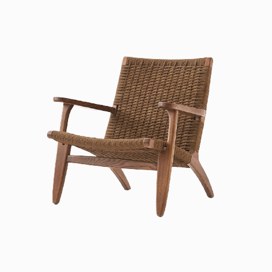 Adeline Braided Armchair, Walnut